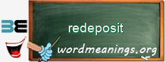 WordMeaning blackboard for redeposit